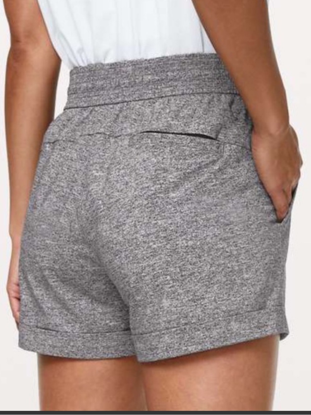 LULULEMON SPRING BREAK AWAY 3”SHORT GREY COLOR SIZE 4 Waist 13”